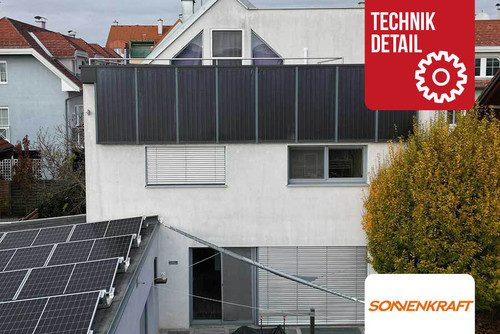 Die Solarkollektoren von SONNENKRAFT wurden senkrecht montiert