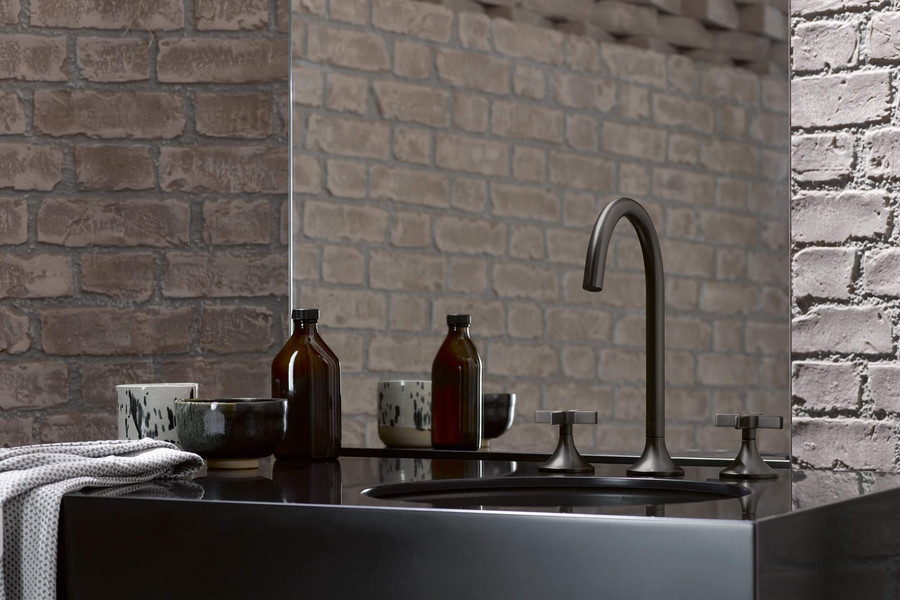 Designarmatur in platinum matt