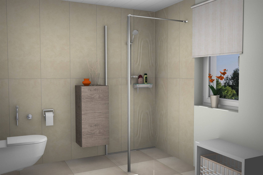 Ein 3D-Plan eines neues Bads