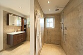 Bad mit bodenebener Dusche