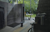 Maskulines Bad mit Dusche