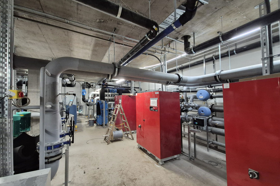 Ein Blick in eine der Heizzentralen im Quadrill Linz, Bildquelle: Opbacher