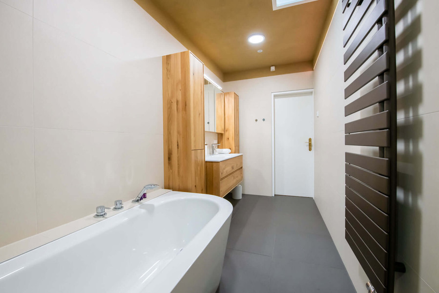 Badezimmer mit Lehmputz