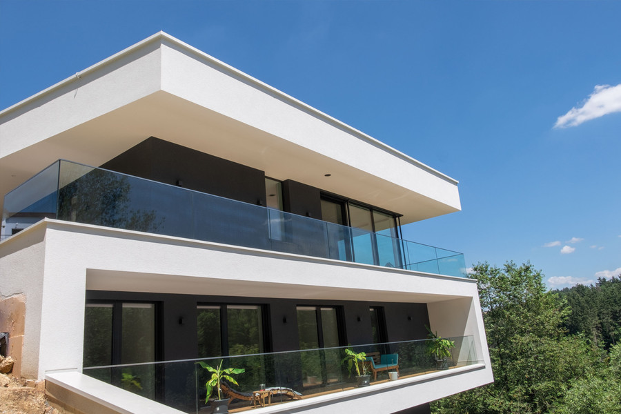 Ein Einfamilienhaus mit Fußbodenheizung