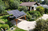 Carport mit Photovoltaikanlage