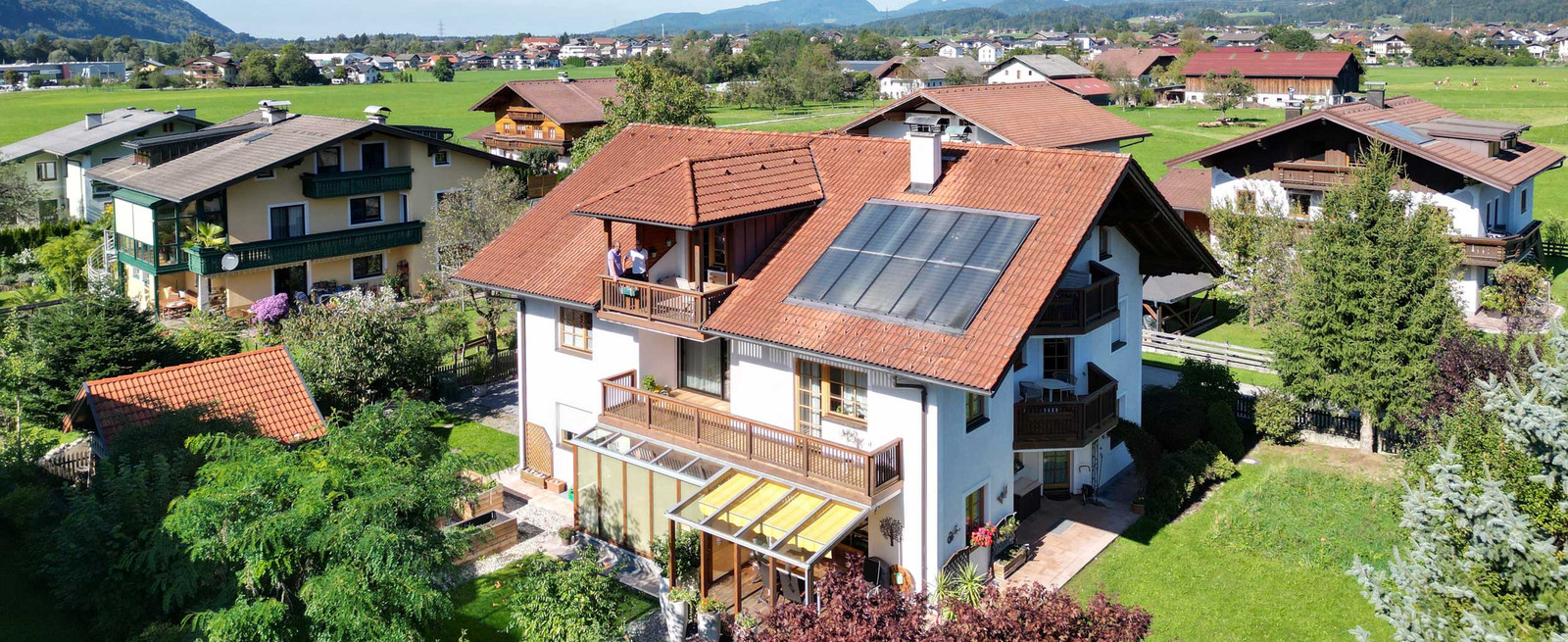 Im Wohnhaus der Wallingers wird mit Energie aus Grundwasser und Sonne geheizt
