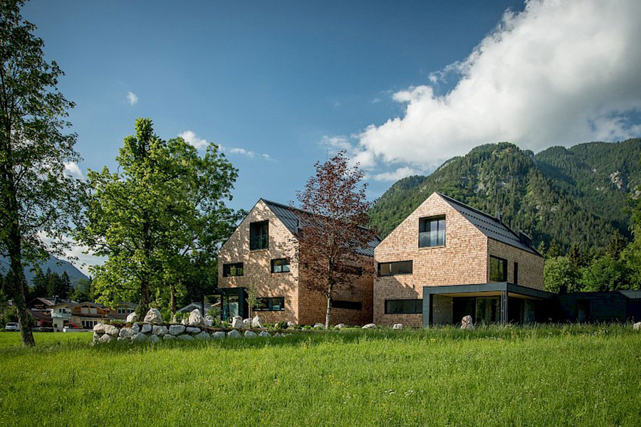Schönes Doppel-Wohnhaus beheizt mit einer Grundwasserwärmepumpe