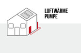 Skizze einer Luftwärmepumpe