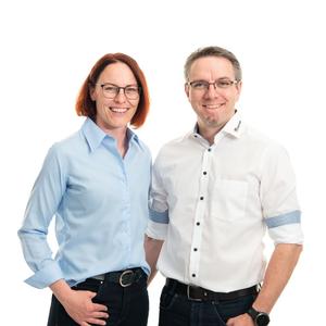 Doppelportrait, Hand und Hermine Schirnhofer
