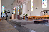 Kirche in Lingenau mit Fußbodenheizung