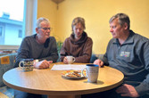 Rudolf Weimann mit Johannes Hölzl und HSH-Installatör Max Mayr