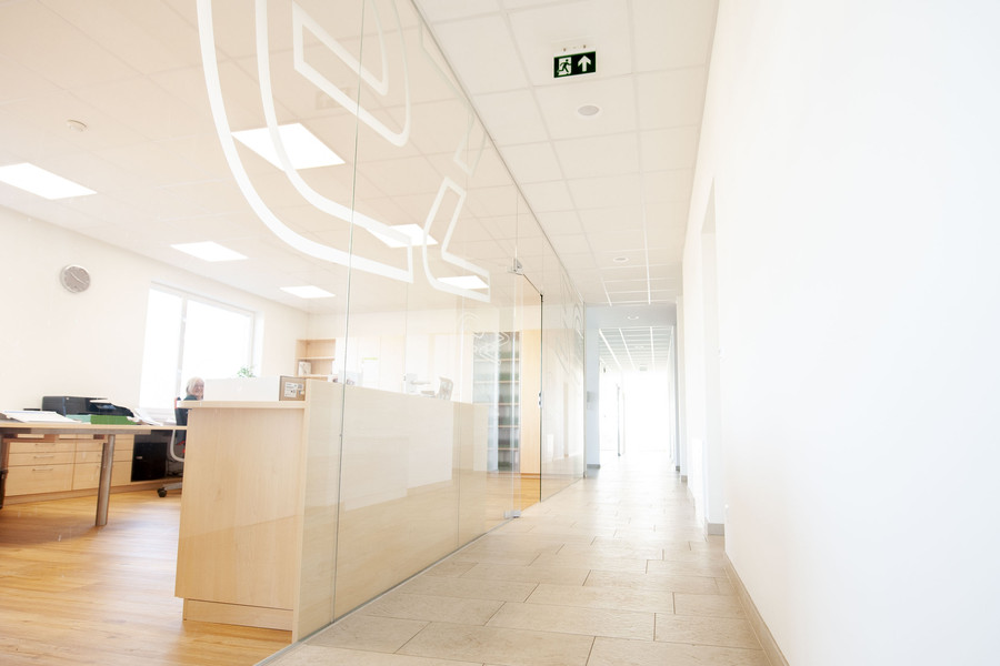 Büro beheizt mit einer Grundwasserwärmepumpe