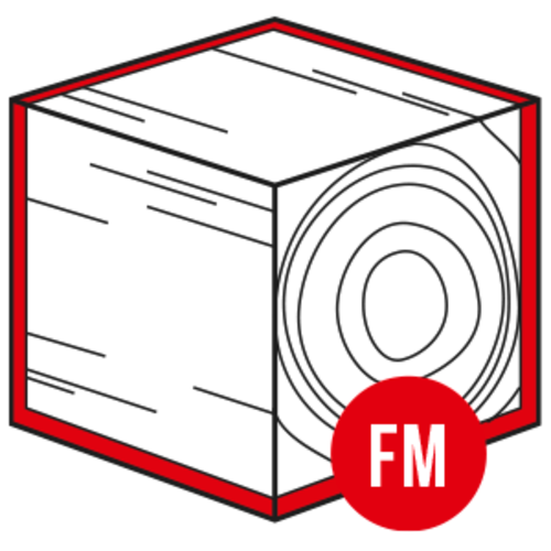 Grafische Darstellung eines Festmesters [fm] Holz