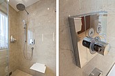 Bodenebene Dusche und Mischbatterie