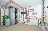 Technikraum im Keller des Sonnenhauses